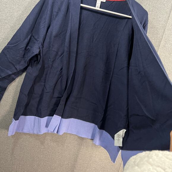Isaac Mizrahi LIVE! Cardigan Sweater Navy, X-Large - Picture 4 of 8